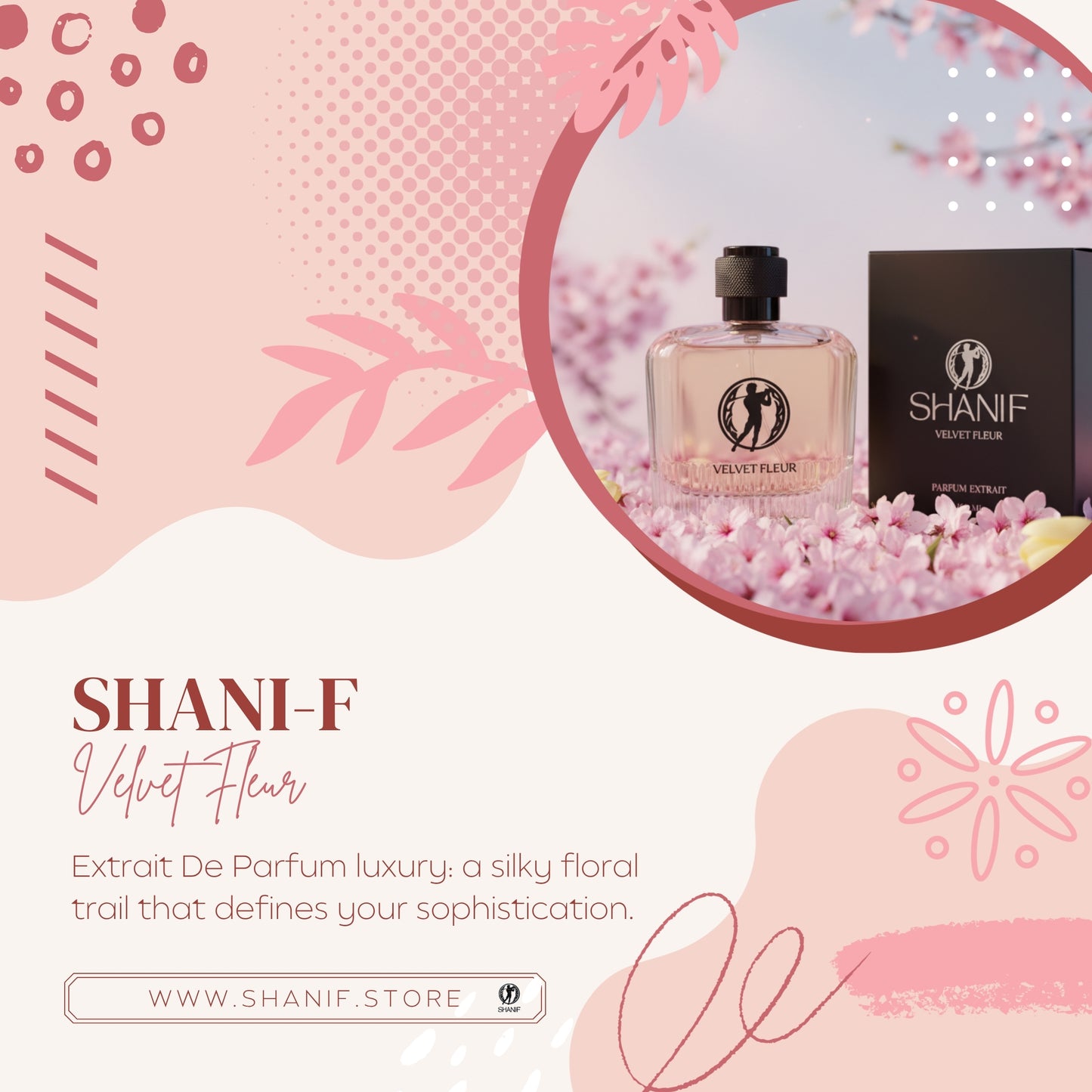 Shani-F Velvet Fleur Luxurious Floral Fruity Musk Extrait De Parfum Spray for Women