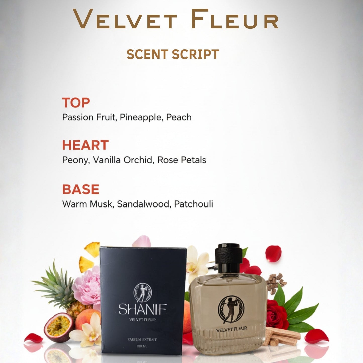 Shani-F Velvet Fleur Luxurious Floral Fruity Musk Extrait De Parfum Spray for Women