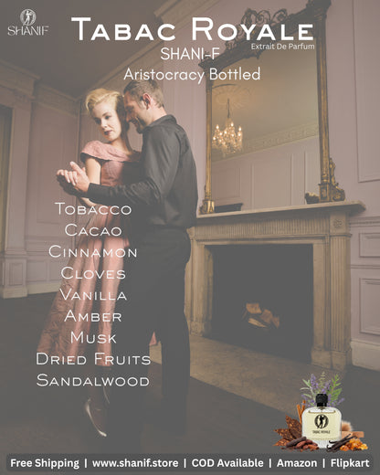 Shani-F Tabac Royale: Luxurious Warm Spicy Tobacco Vanilla Unisex Fragrance Spray